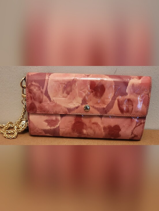 Louis Vuitton Handbags - Louis Vuitton Rose Velours Monogram Vernis Ikat Limited Edition Sarah Wallet
